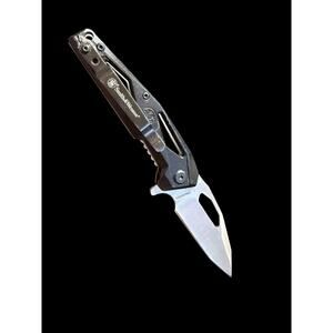 Smith & Wesson M&P Flipper Stainless Steel Aluminum Drop Point EDC Knife